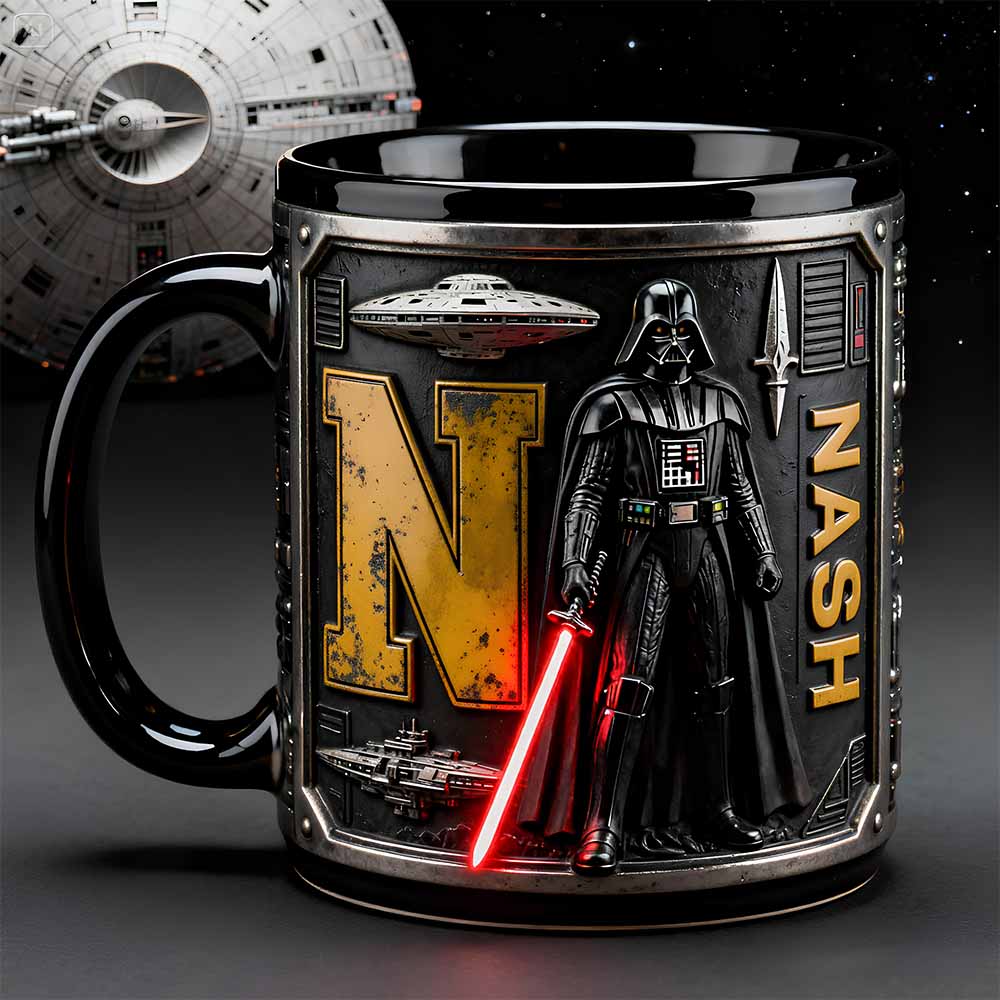 Personalized Darth Vader Mug Custom Name Gift for Movie Fans