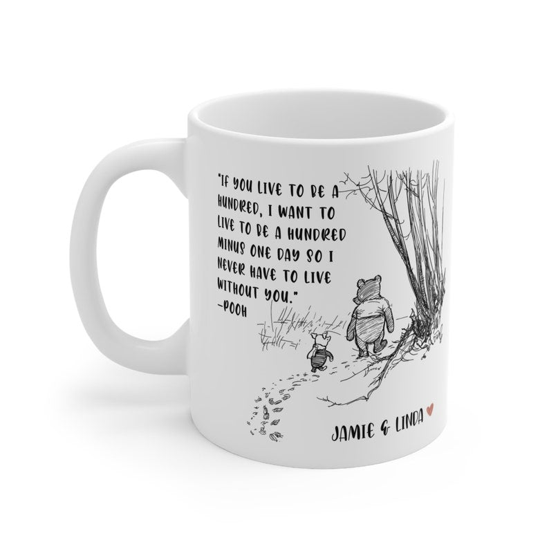 Personalized White Mug Gift for Friends Forever Quote