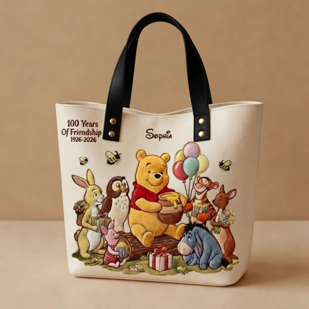 Personalized Honey Bear Tote Bag 100th Anniversary Gift for Fans