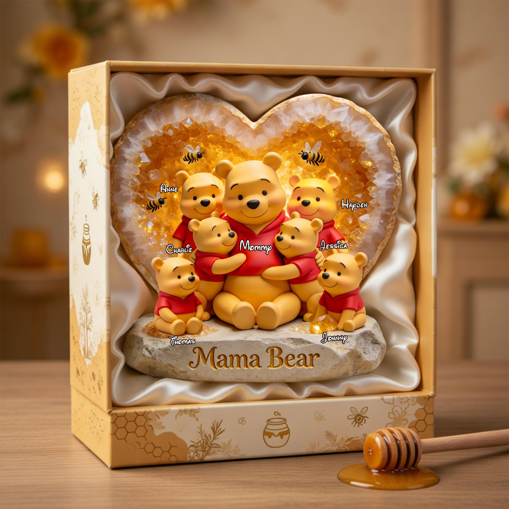 Personalized Mama Bear Acrylic Plaque Custom Gift for Mom