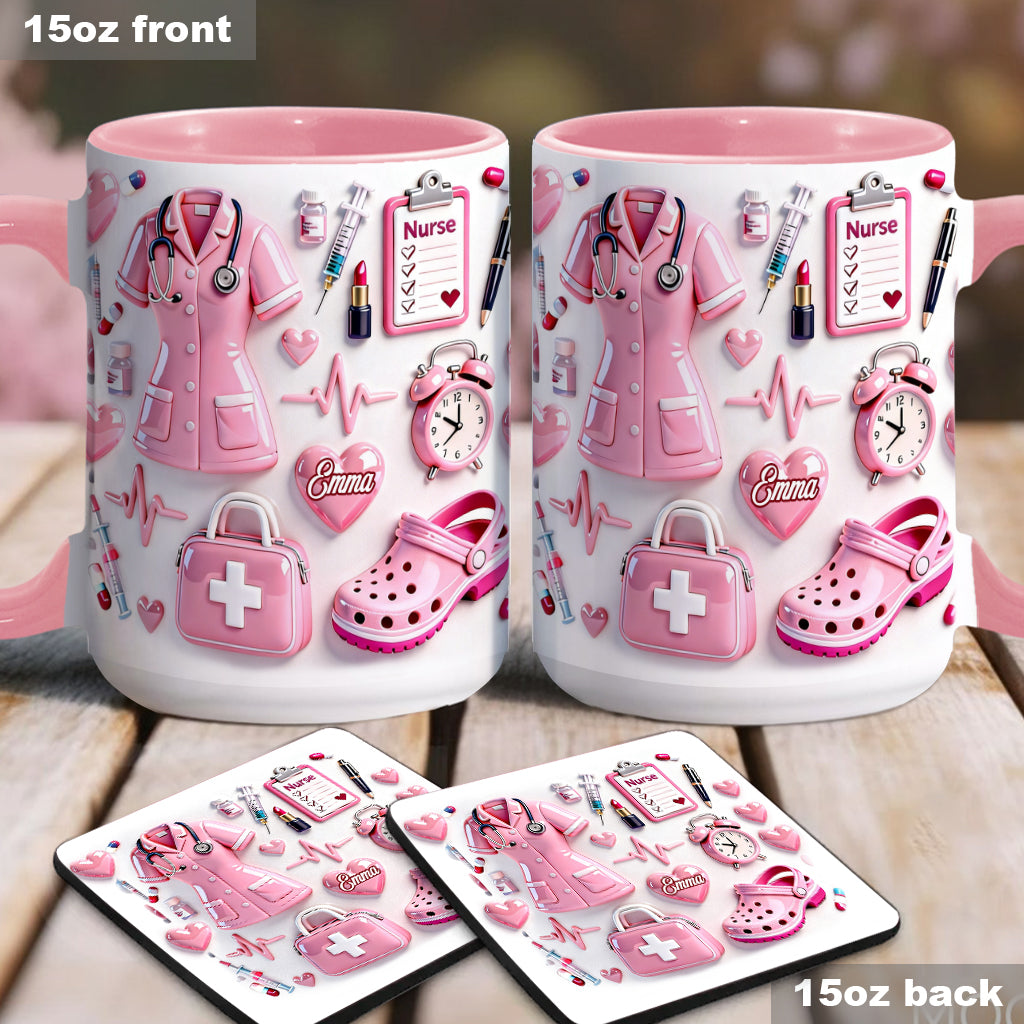 Personalized Nurse Accent Mug Custom Name Gift for Nurse