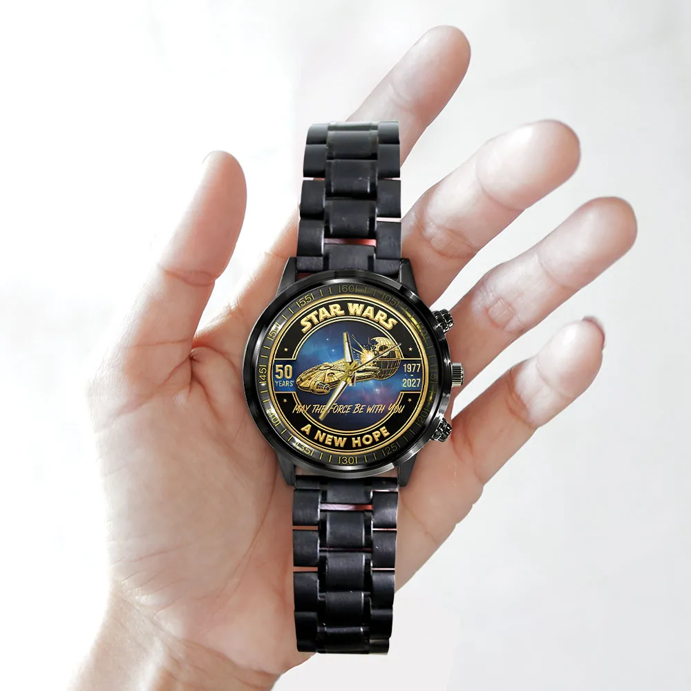 Personalized Star Wars 50th Anniversary Hand Watch Gift for Movie Fans
