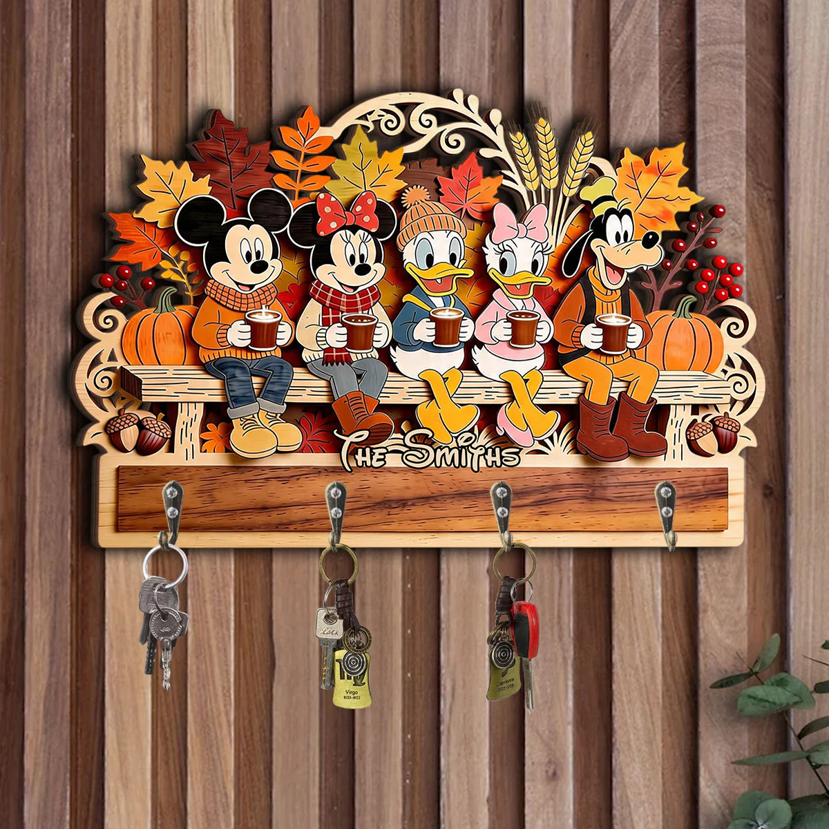 Personalized Movie-Themed Wall Rack Custom Name Gift for Families