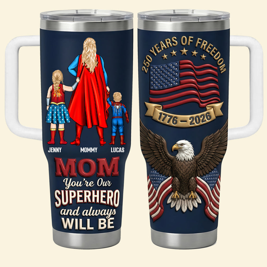 Personalized Freedom Tumbler for Mom and Kids - Custom Family Gift Tumbler GradoCreations