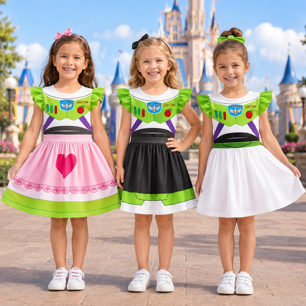 Personalized Buzz Lightyear Dress for Kids - Halloween Costume Gift Kid Dress GradoCreations