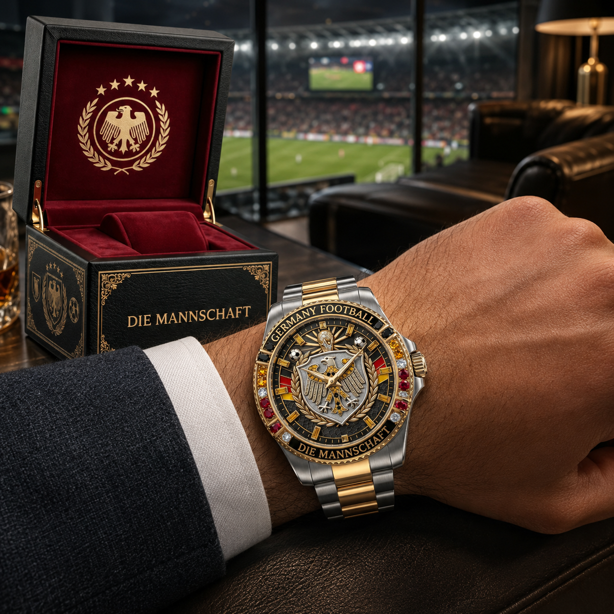 Men's Soccer Championship Wrist Watch - Custom Gift for Football Lovers