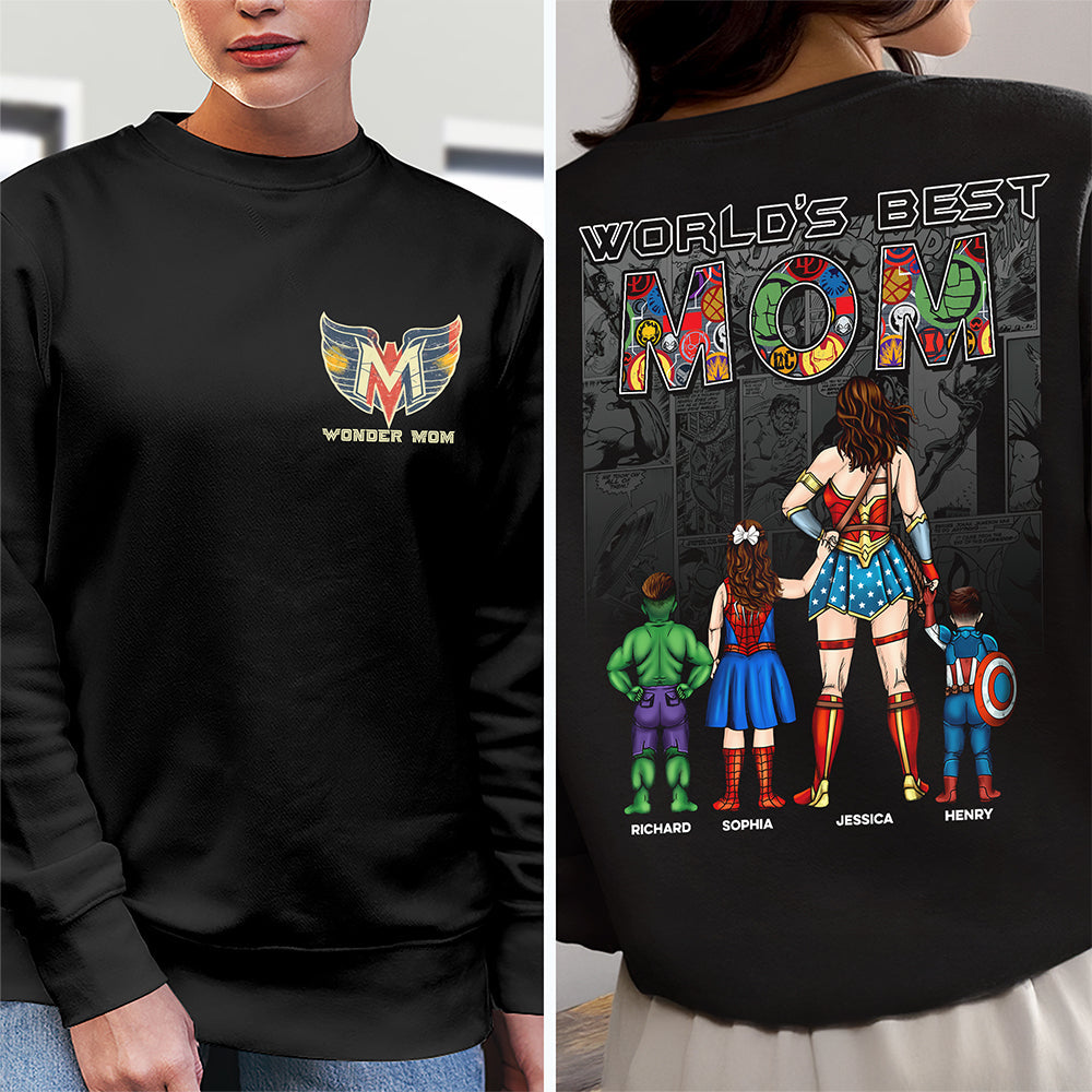 Personalized Wonder Mom Shirt Custom Name Gift for Mom