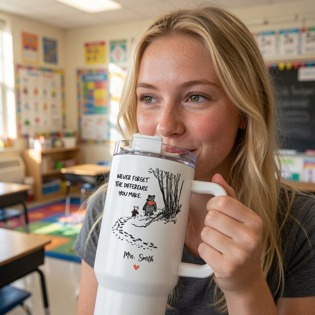Personalized Teacher Tumbler Never Forget The Difference You Make Appreciation Gift
