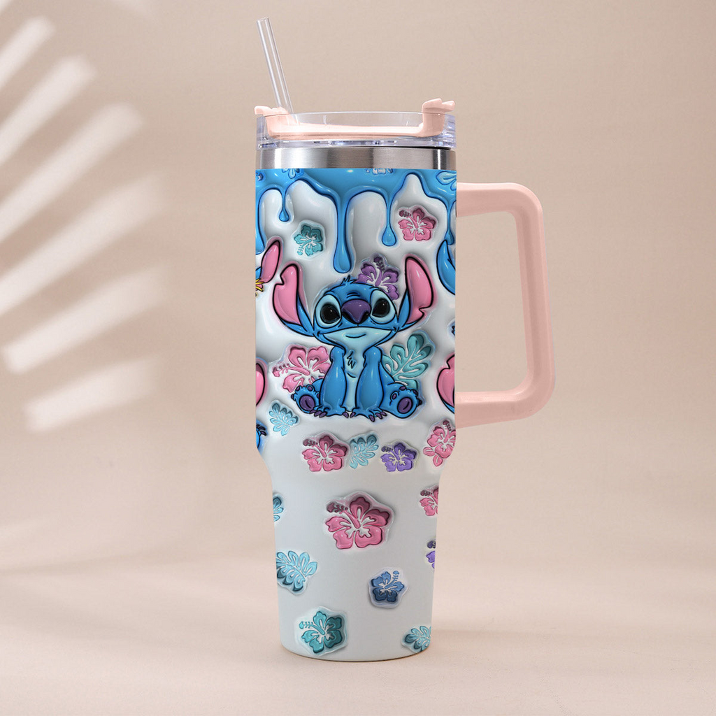 Personalized 40oz Tumbler with Straw Custom Name Gift for Family