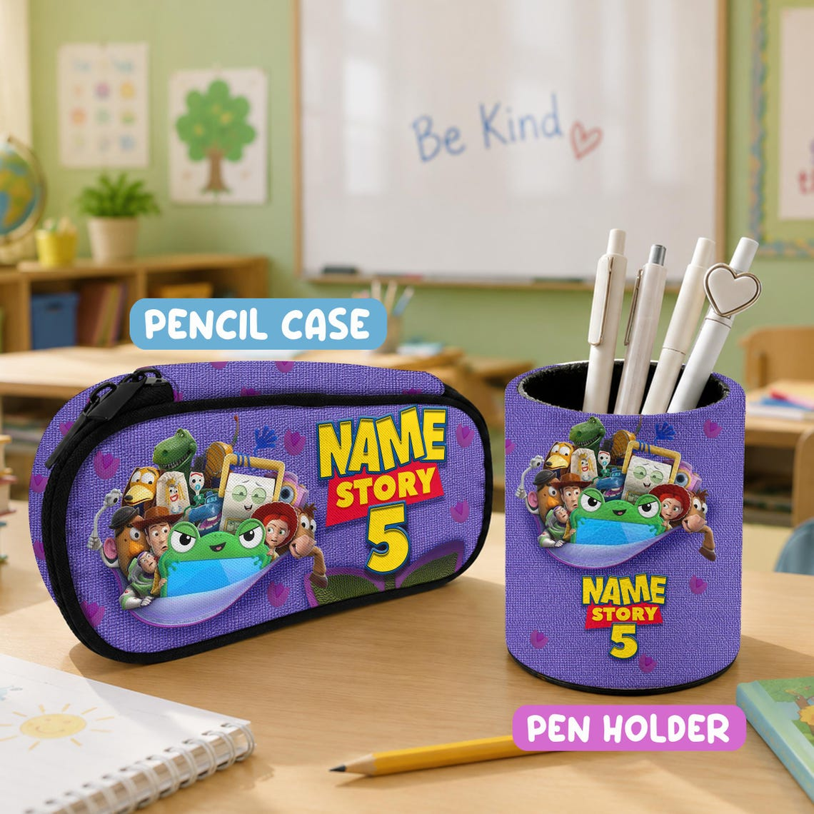 Personalized Toy Story Backpack Lunch Bag Pencil Case Set for Kids