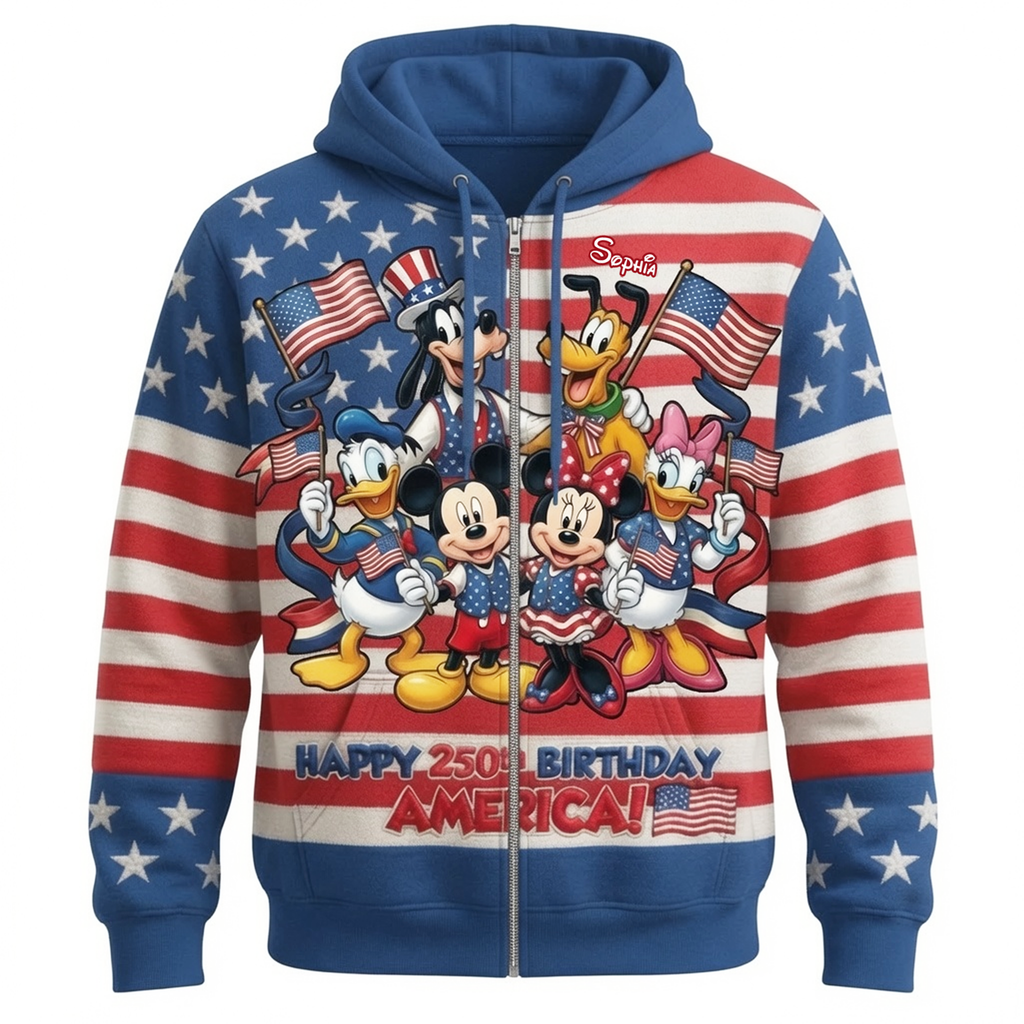Personalized Mickey Mouse Independence Day Shirt | USA 250th Anniversary Gift