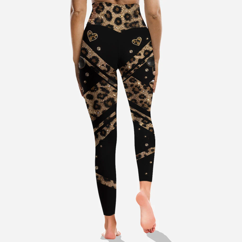 Personalized Leopard Hoodie and Leggings Set for Her - Magic Mouse Gift Hoodie Set GradoCreations