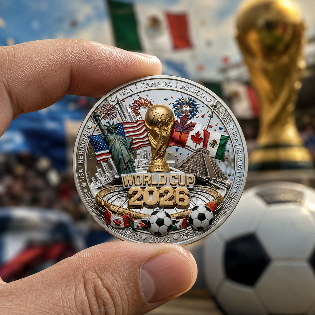 2026 World Cup Commemorative Coin Collectible Gift for Fans