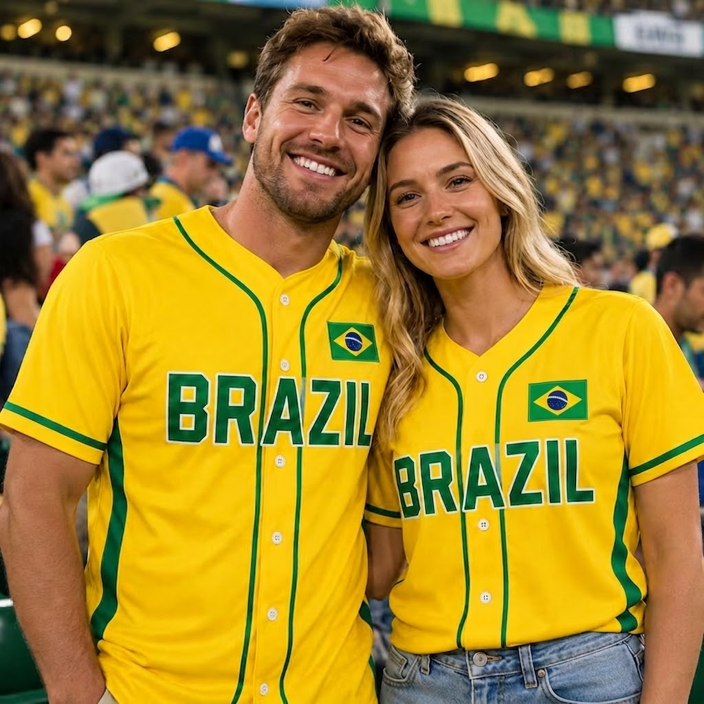 Personalized Brazil Soccer Jersey Custom Name for Adults & Kids - Gift for Soccer Fans