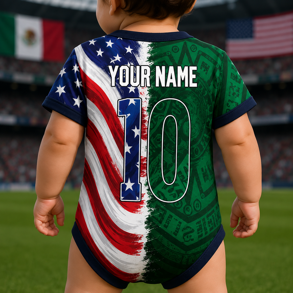 Personalized Baby Jersey Bodysuit Soccer Lover Gift for New Parents