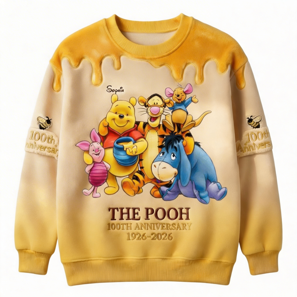 Personalized Pooh 100th Anniversary All Over Shirt Gift for Movie Fans