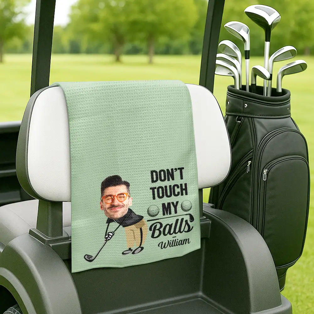 Personalized Golf Towel Custom Photo Funny Gift for Dad