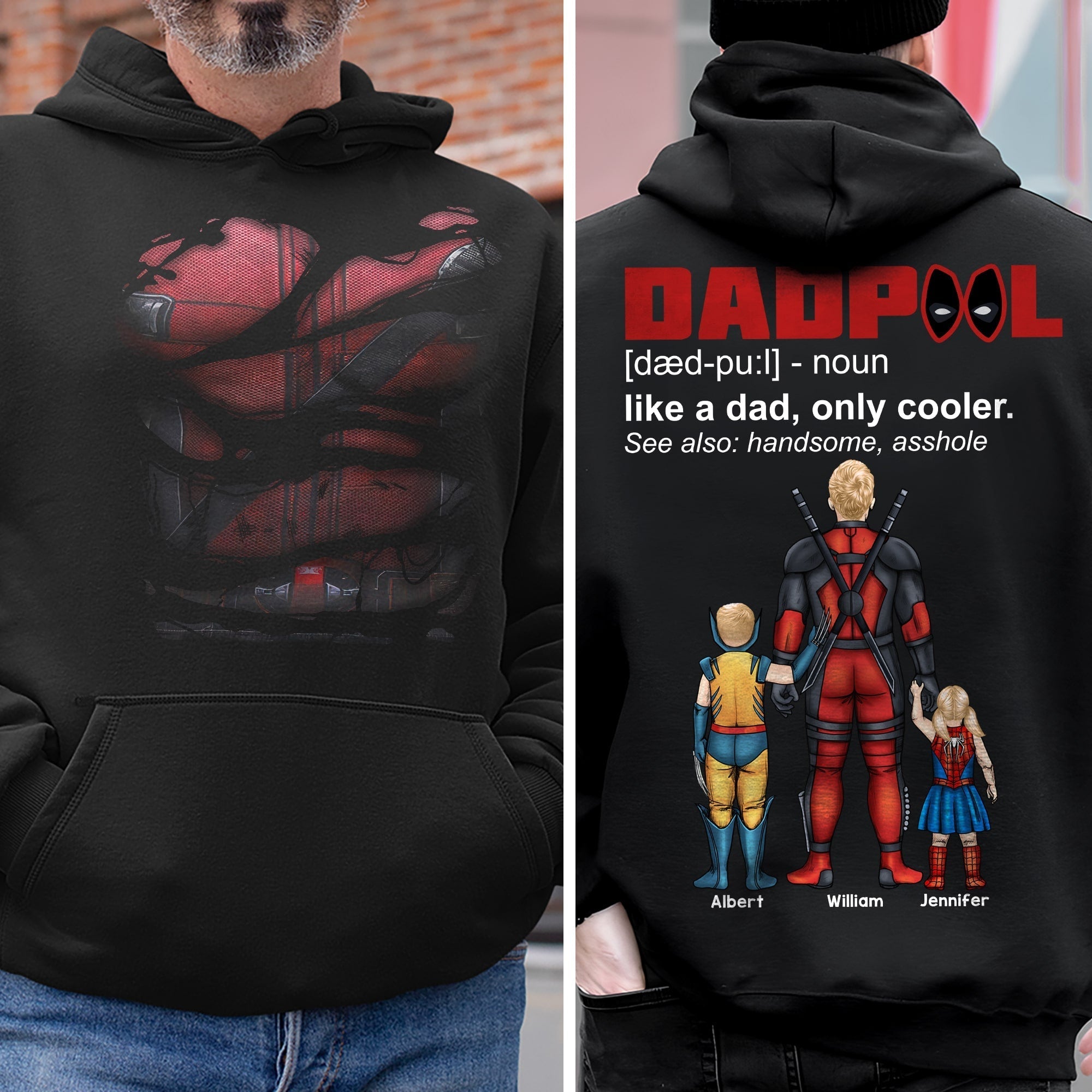 Personalized Dadpool T-shirt Funny Gift for Dad | Father's Day