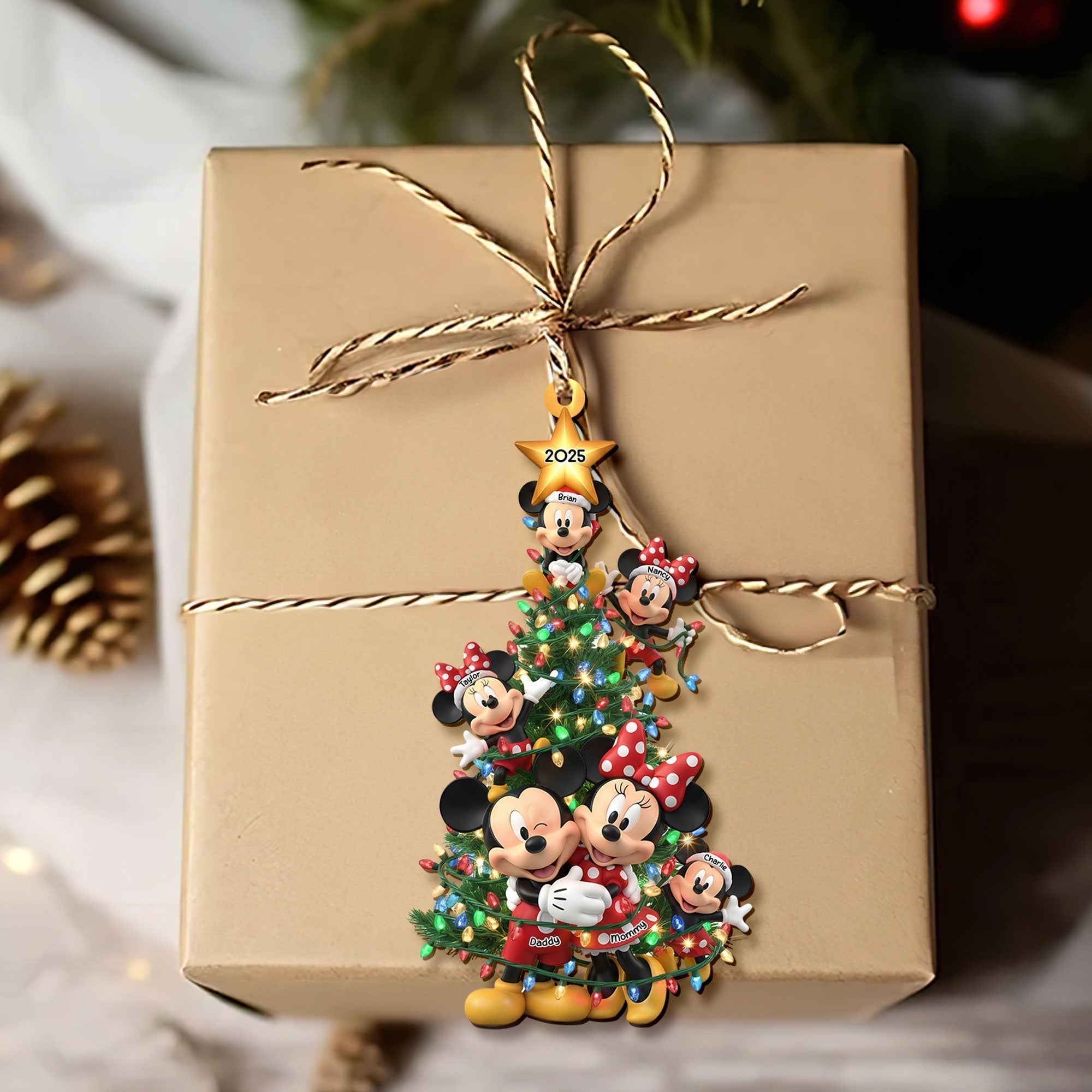 Personalized Acrylic Family Christmas Tree Ornament Gift