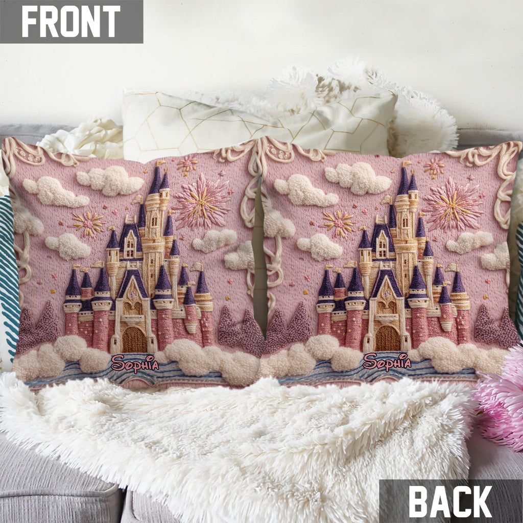 Personalized Castle Pillow Custom Name Gift for Fans