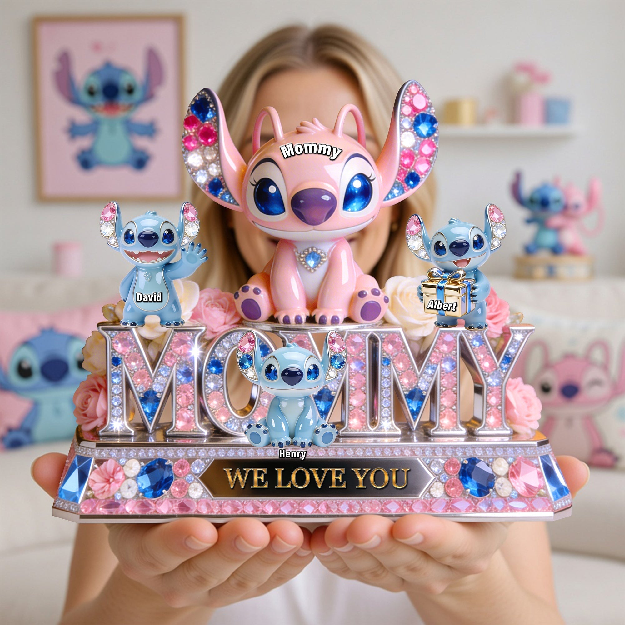 Personalized Acrylic Plaque for Mom with Family Names - Unique Gift for Movie Fans