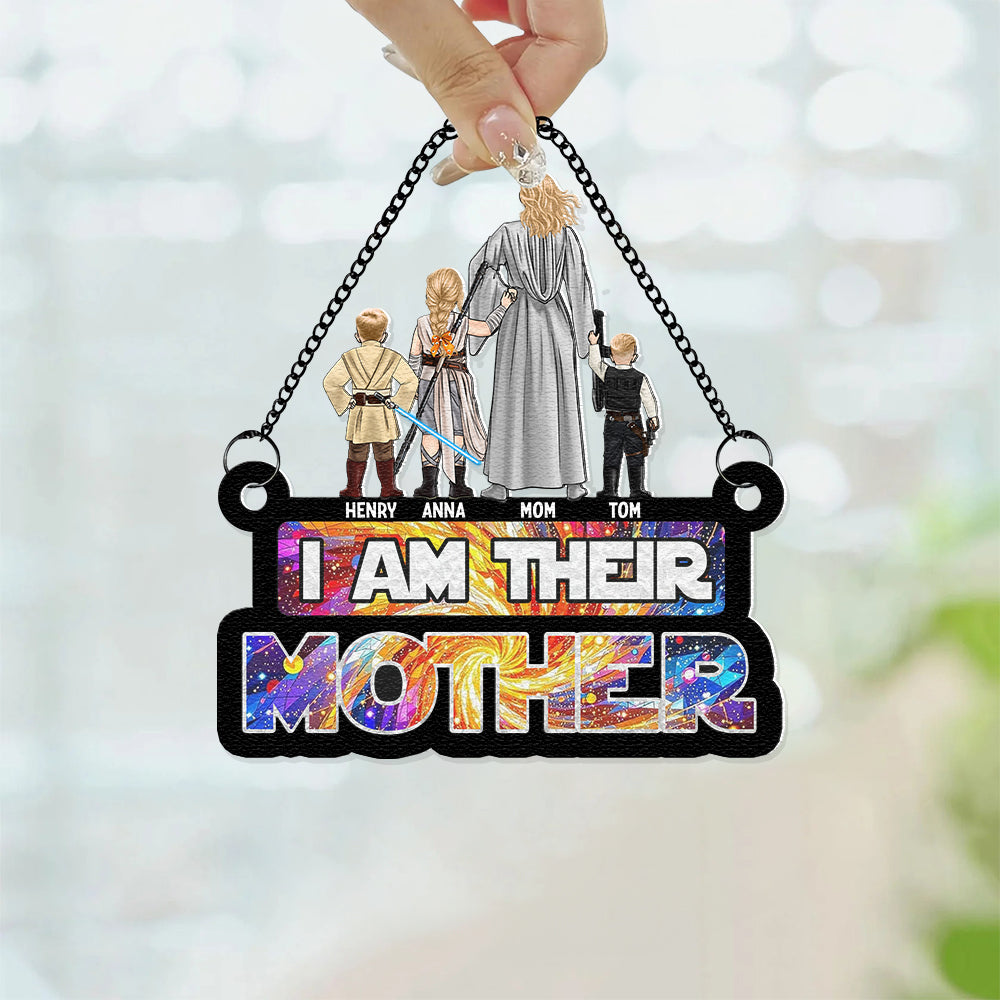 Personalized Window Hanging Suncatcher Gift for Mom | Custom Family Decor