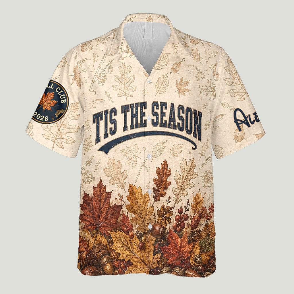 Personalized Hawaiian Shirt 'Tis The Season Fall Vibes Gift for Him Hawaiian Shirt GradoCreations
