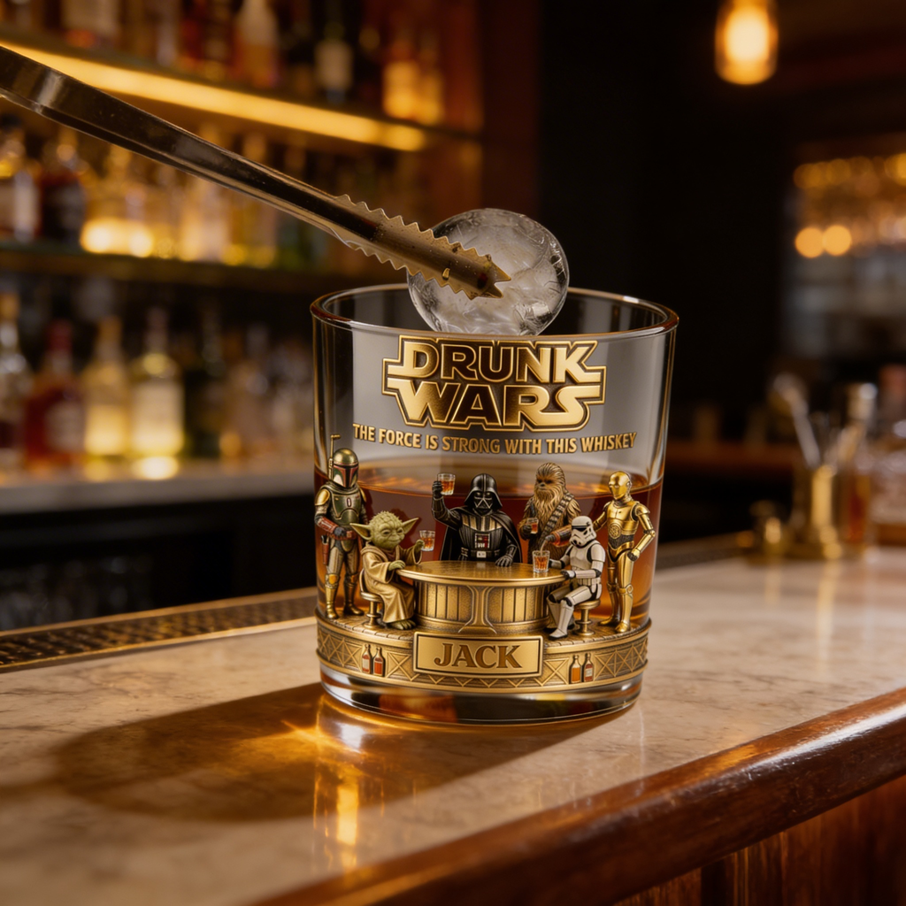 Personalized Whiskey Glass Star Wars Gift for Movie Fans