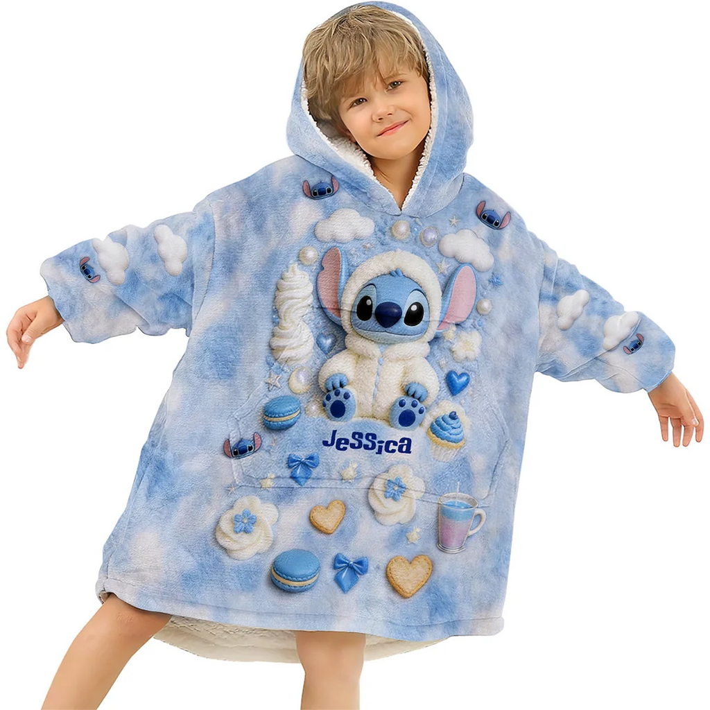 Personalized Blanket Hoodie Custom Name Gift for Kids & Adults Blanket Hoodie GradoCreations