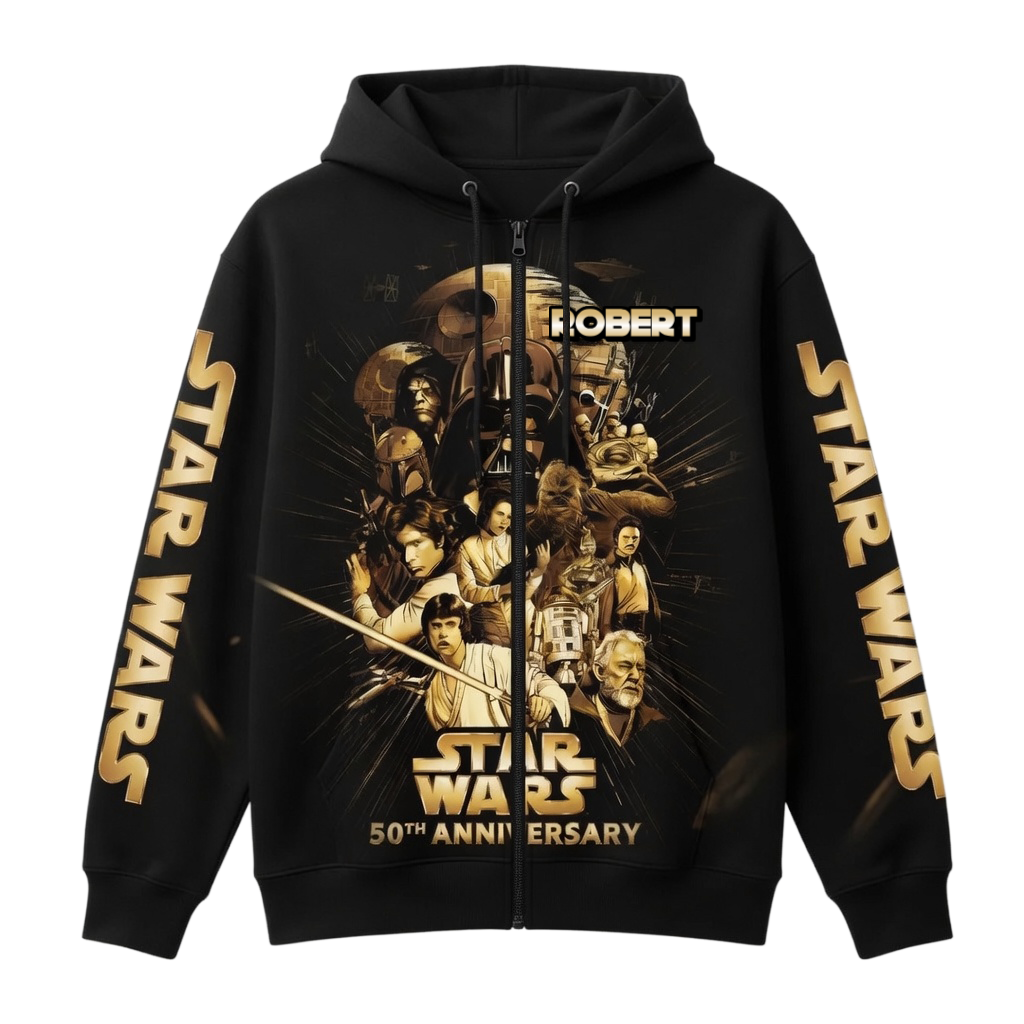 Personalized Star Wars 50th Anniversary All Over Shirt Gift for Movie Fans