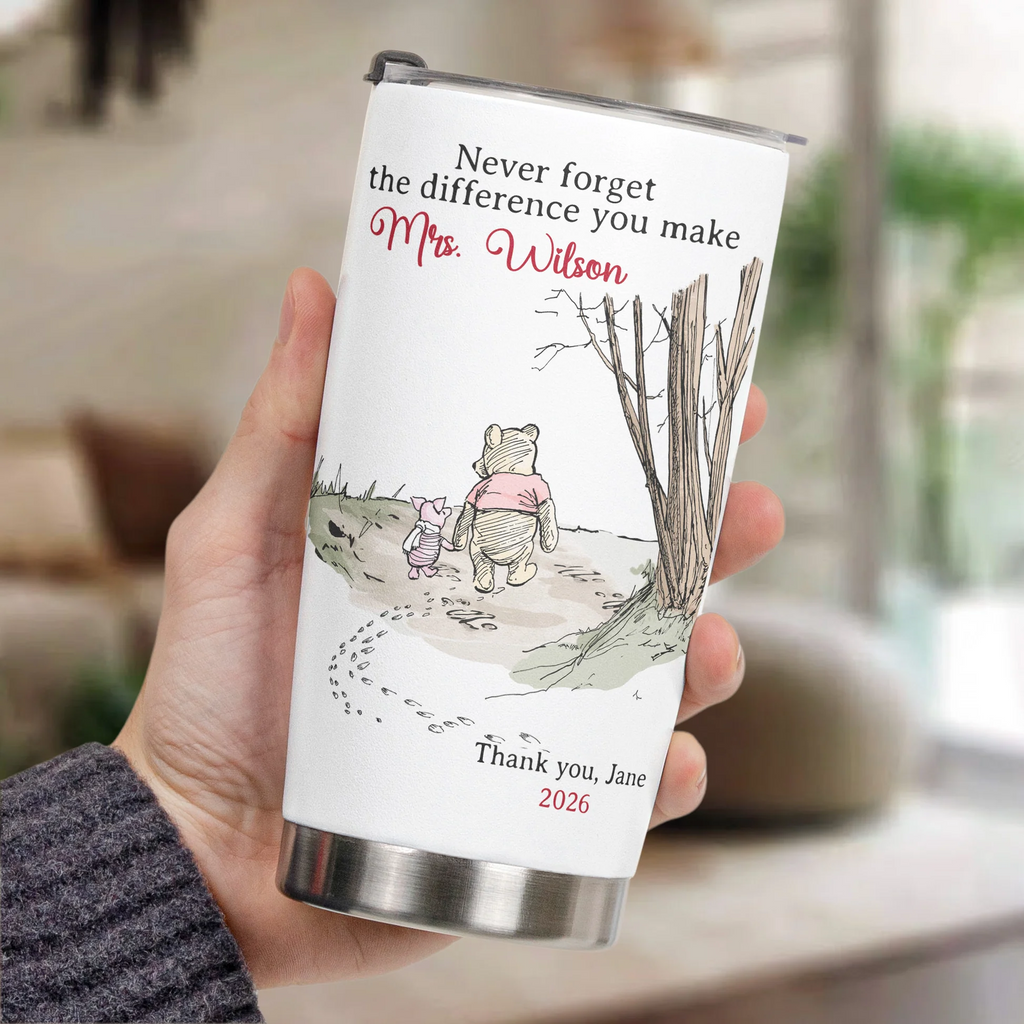 Personalized Teacher Tumbler with Custom Name Thank You Gift