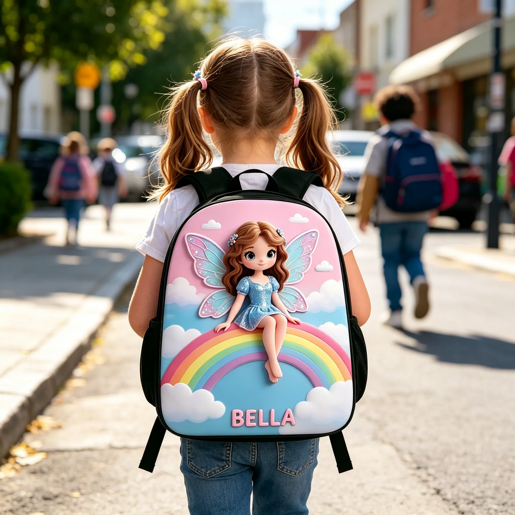 Personalized Cute Animal Backpack Set with Lunch Bag, Pencil Case & Water Bottle for Kids