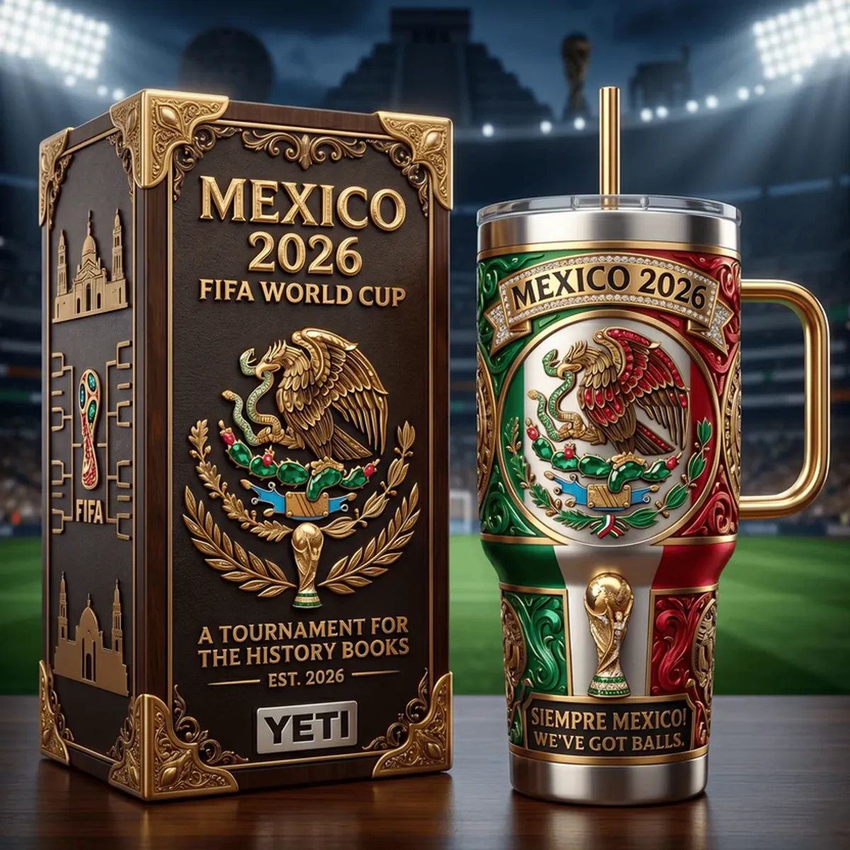 Personalized Tumbler for Football Lovers | Siempre Mexico Gift