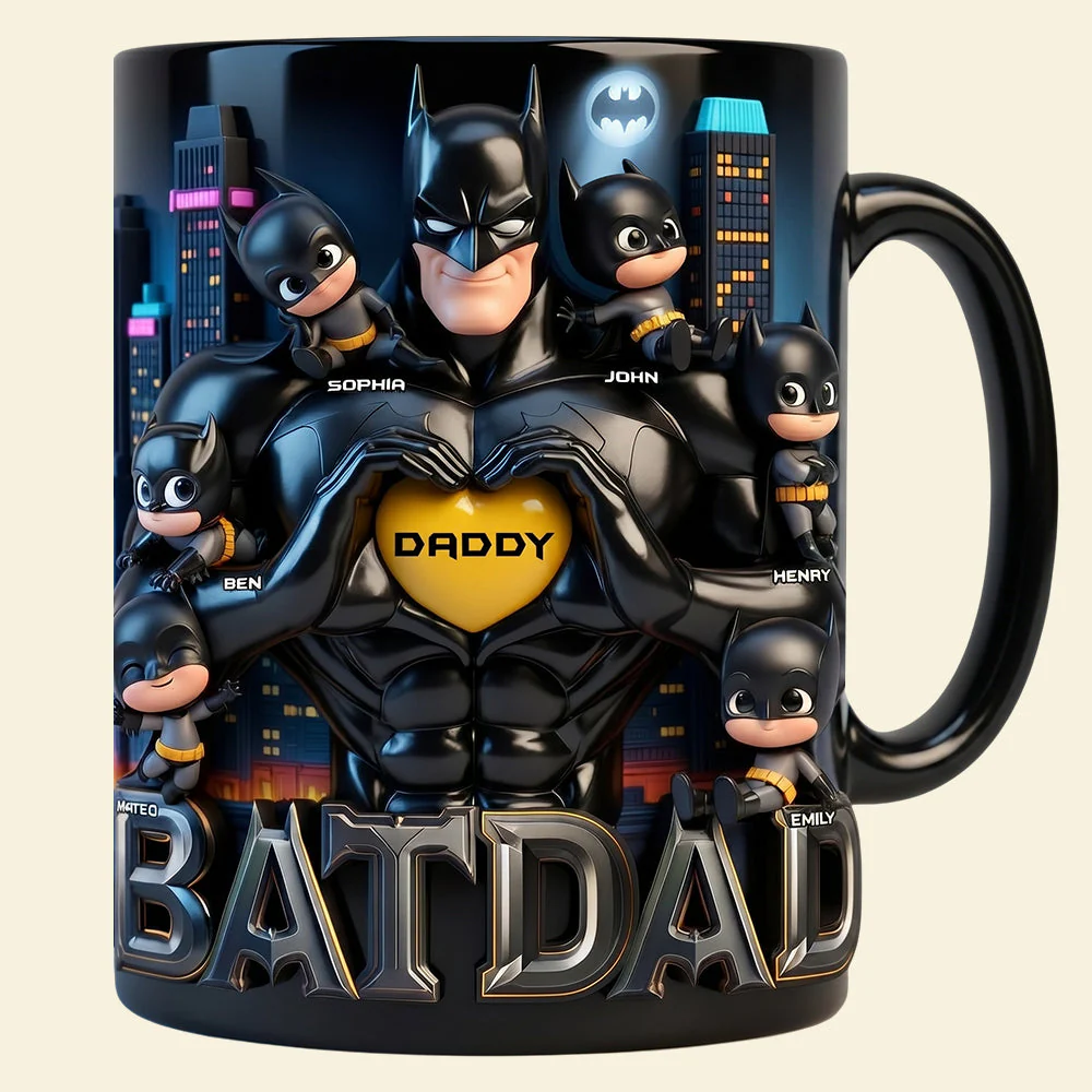 Personalized Color Changing Mug Superhero Dad Gift for Father's Day