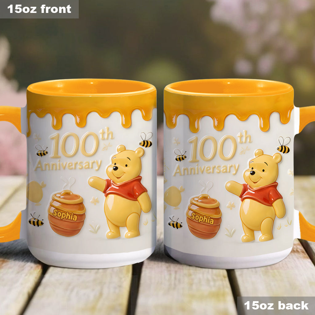 Personalized 100th Anniversary Winnie the Pooh Mug Gift for Fans