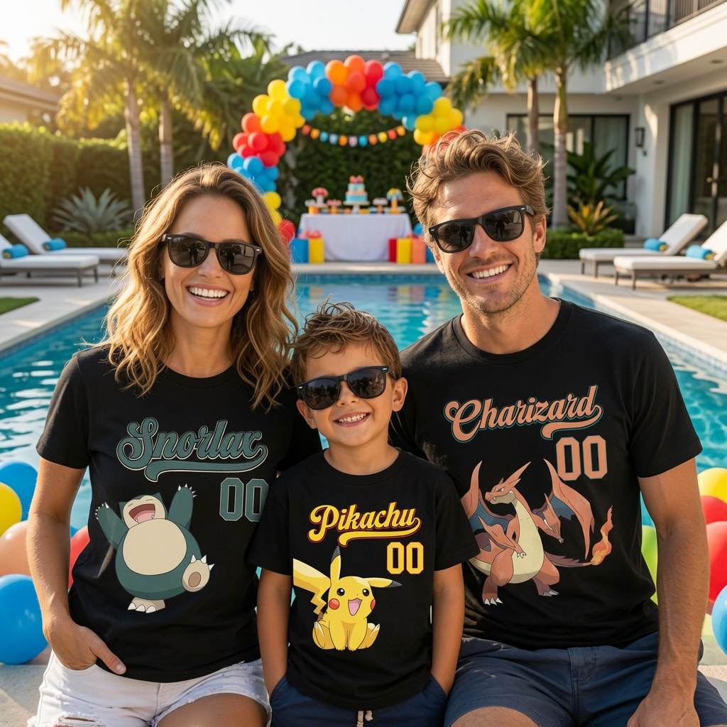 Personalized Pikachu Shirt for Kids - Custom Birthday Gift