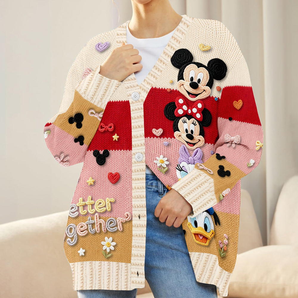 Personalized Knitted Cardigan Magical Friends Gift for Her Cardigan GradoCreations