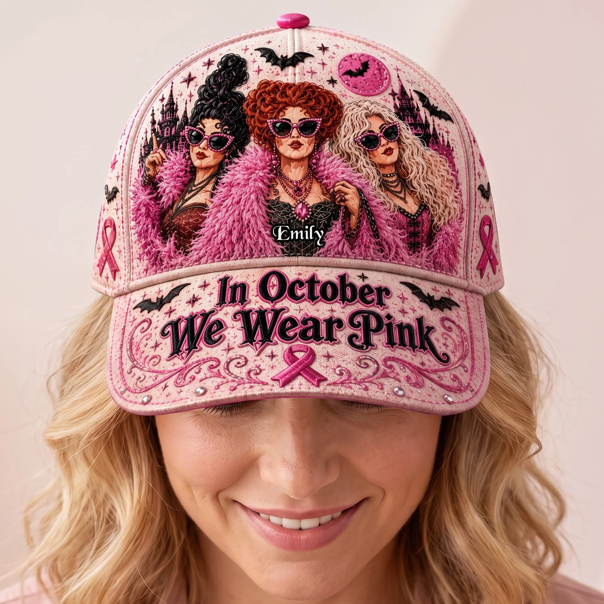Personalized Breast Cancer Awareness Classic Cap for Her Classic Cap GradoCreations