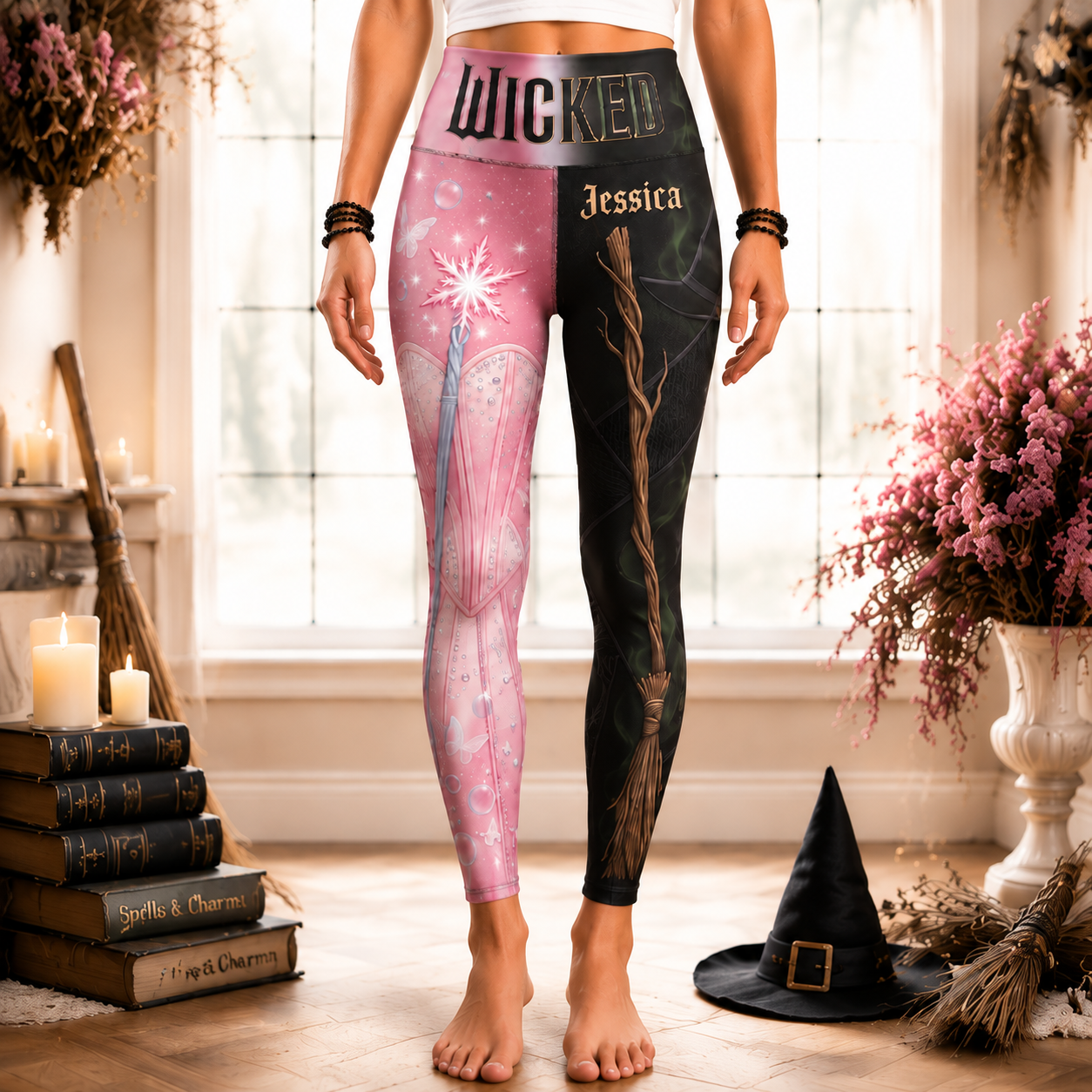 Personalized Witchy Leggings Custom Name Gift for Her Legging GradoCreations