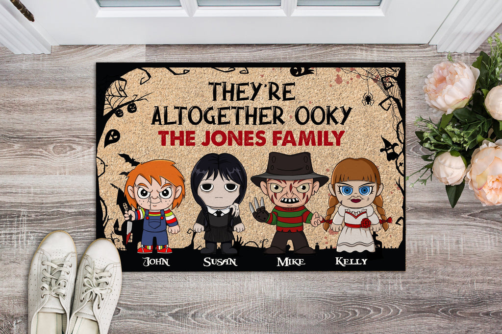 Personalized Altogether Ooky Doormat Halloween Gift for Family