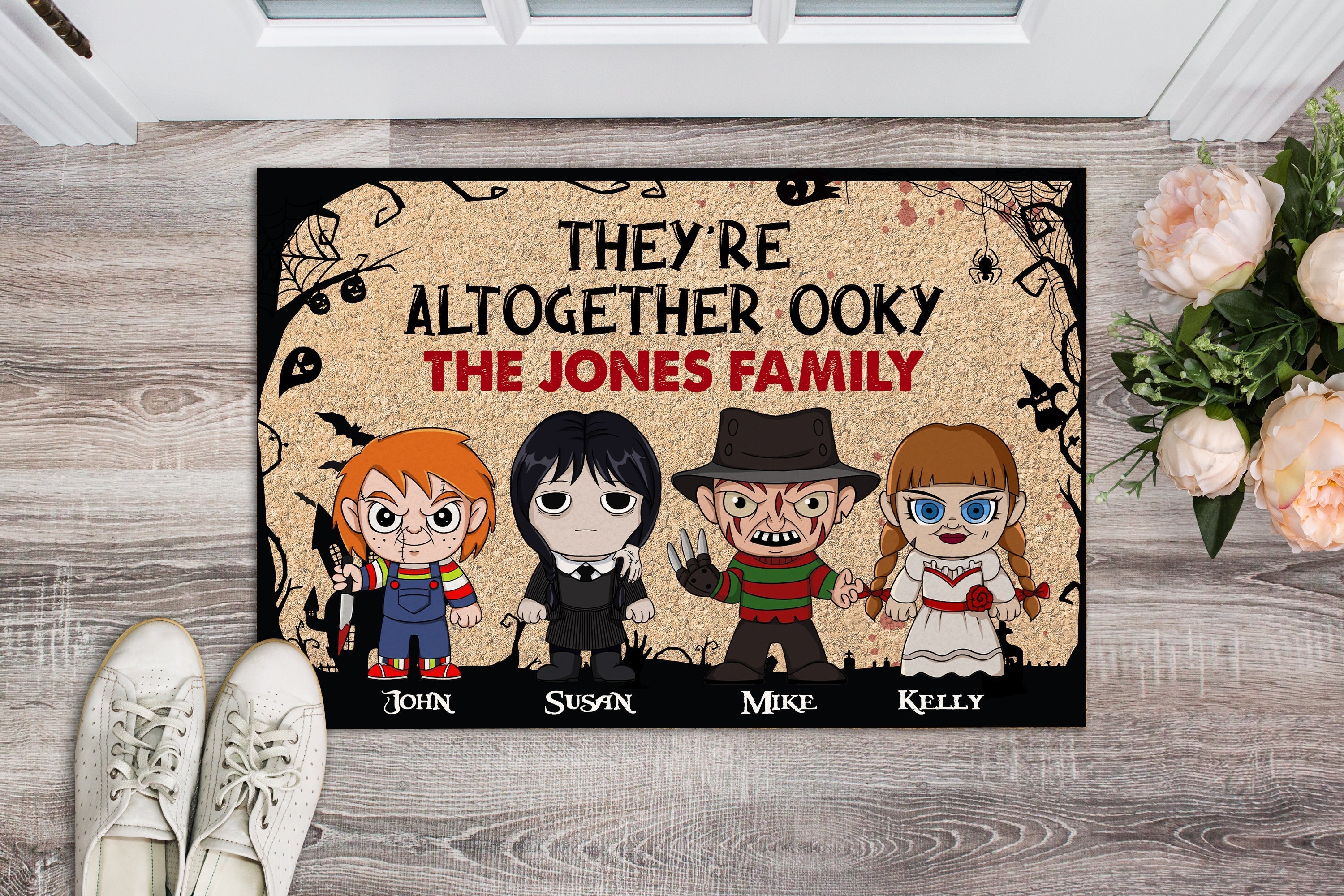 Personalized Altogether Ooky Doormat Halloween Gift for Family