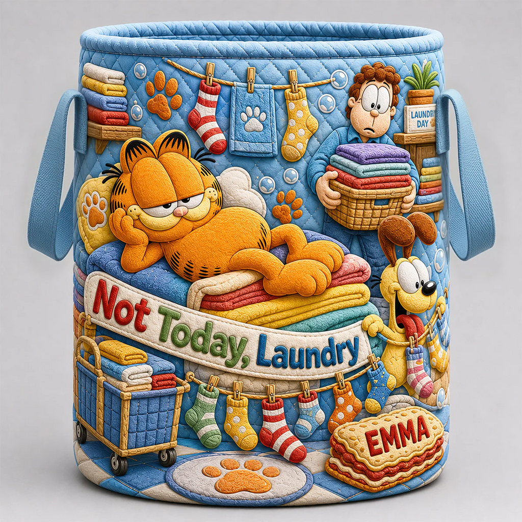 Personalized Quilted Laundry Basket Unique Family Gift for Mom Quilted Laundry Basket GradoCreations