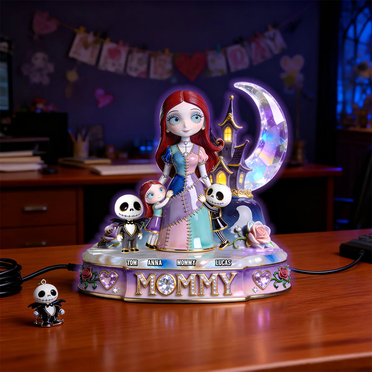 Personalized Spooky Mom Light Box Gift for Mother's Day