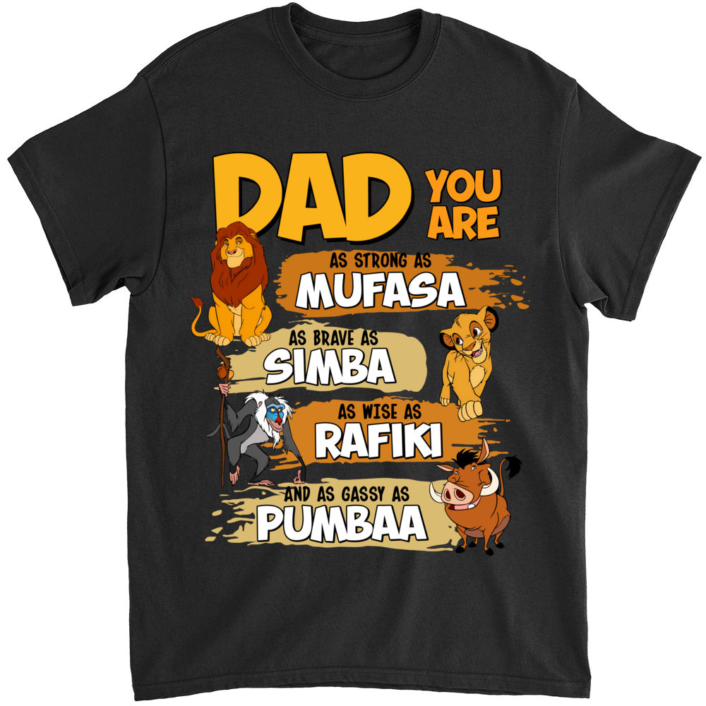 Personalized Cotton Shirt Best Dad In The Pride Lands Gift Cotton Apparel GradoCreations