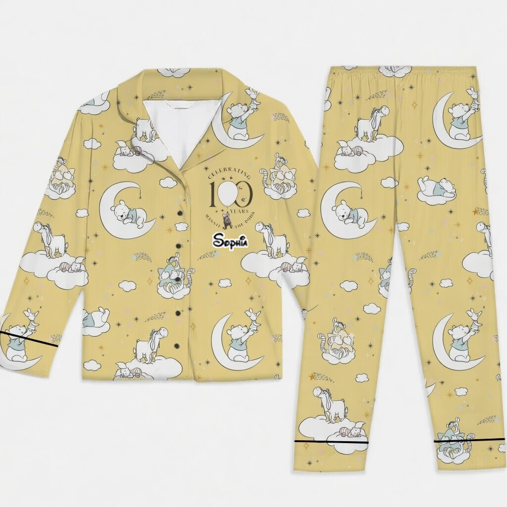 Personalized Pajama Set Good Night Honey Bear Gift for Movie Fans