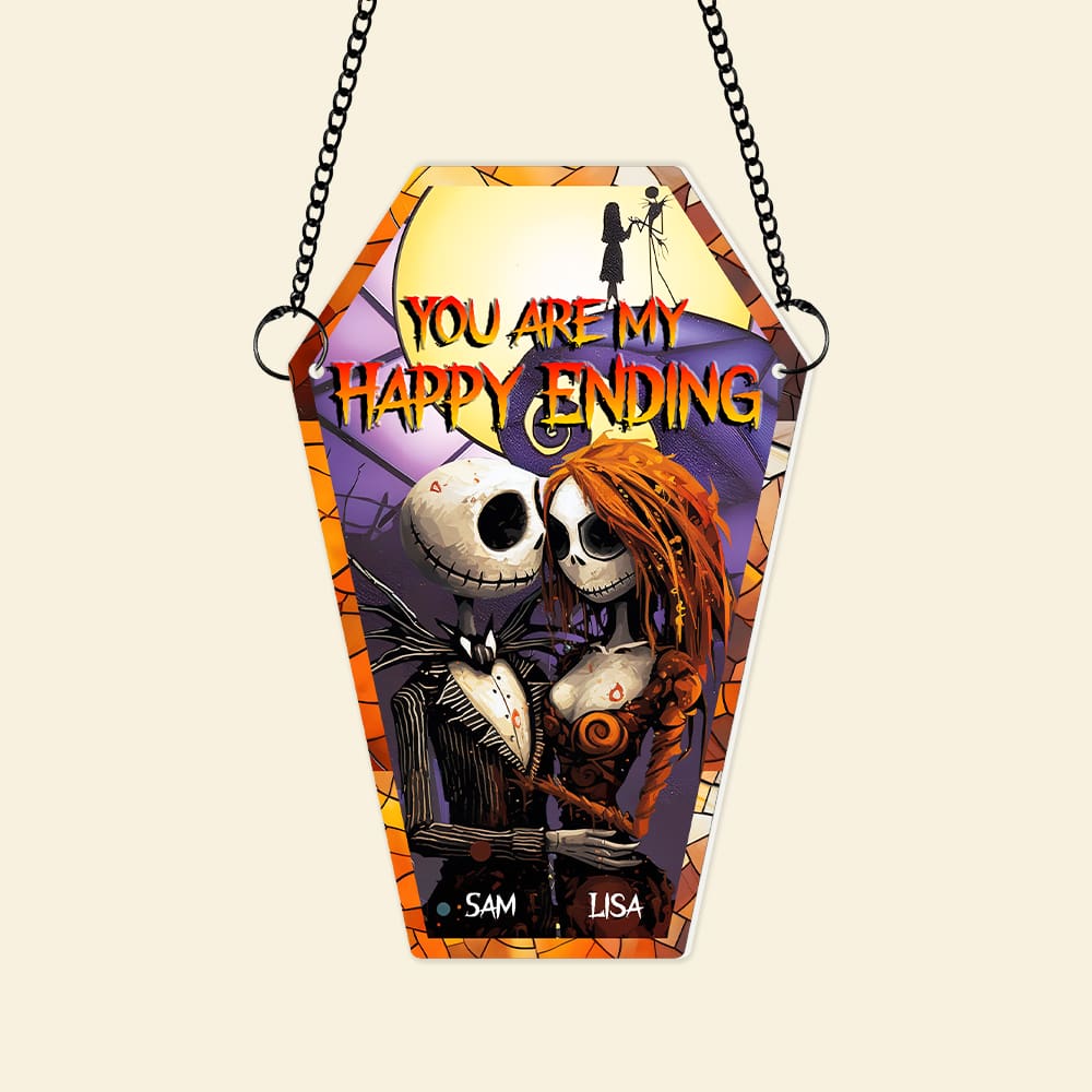 Personalized You Are My Happy Ending Suncatcher Gift for Couples