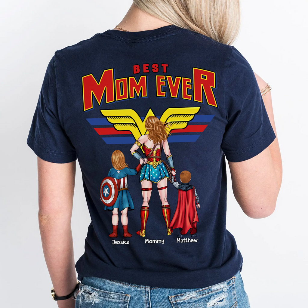 Personalized Best Mom Ever SuperMom Shirt Gift for Mom