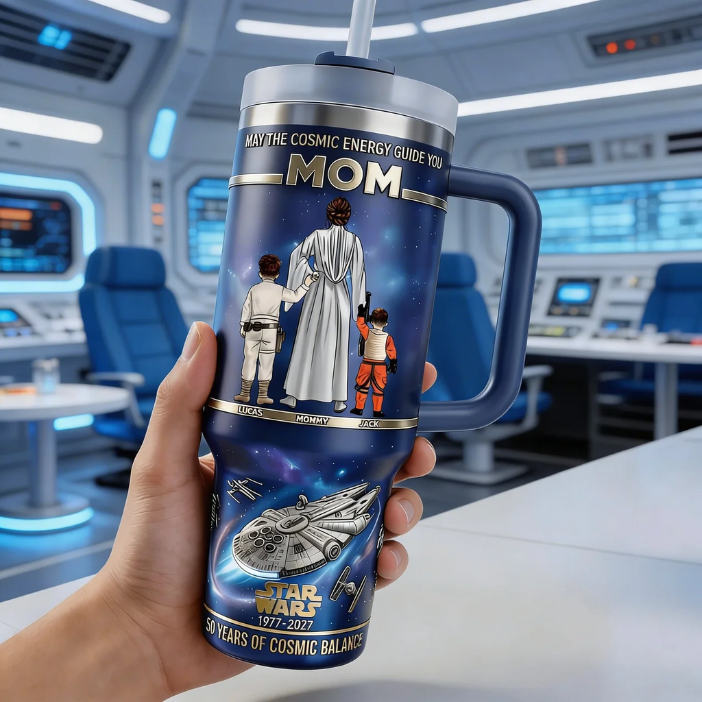 Personalized Cosmic Energy Tumbler Gift for Mom | Star Wars Tumbler GradoCreations