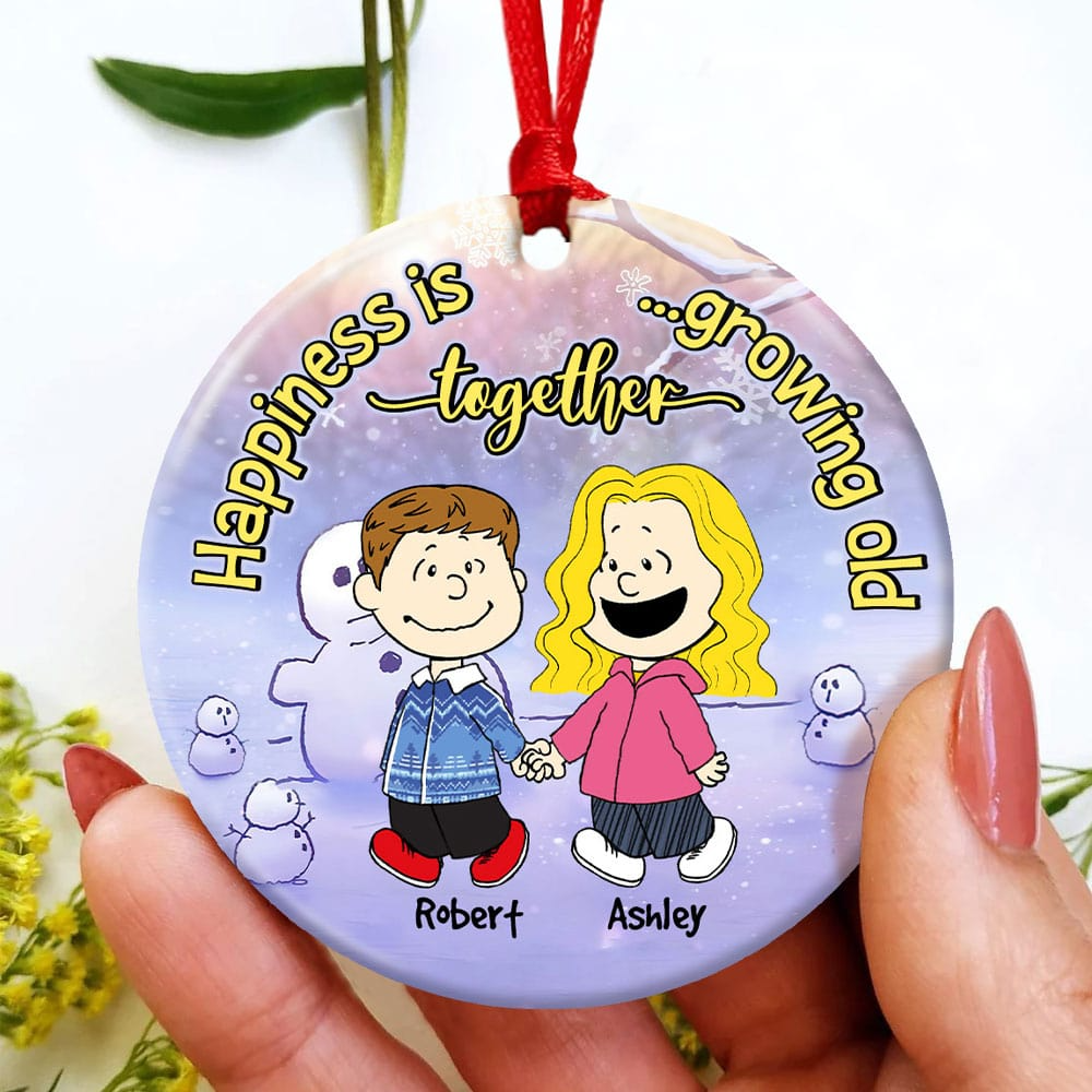 Personalized Ceramic Ornament Gift for Couples Christmas