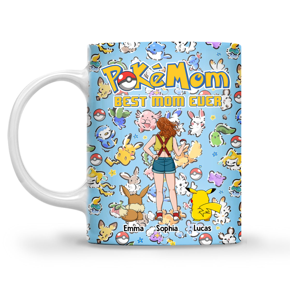 Personalized PokéMom Mug Best Mom Ever Gift for Mother's Day Mug GradoCreations